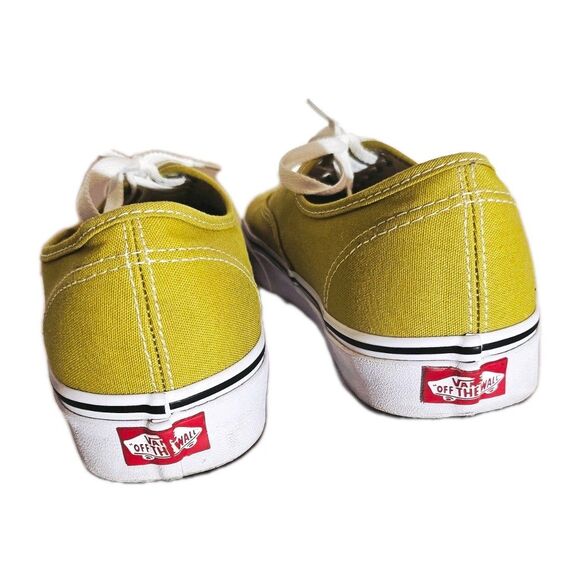 Vans Men's White And Mustard Yellow Tennis Shoes Size 11 - Picture 3 of 5